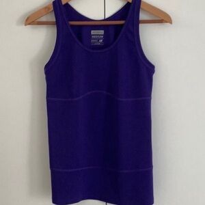 New Balance Purple Stretch Nylon Sleeveless Scoop Neck Workout Tank Top M